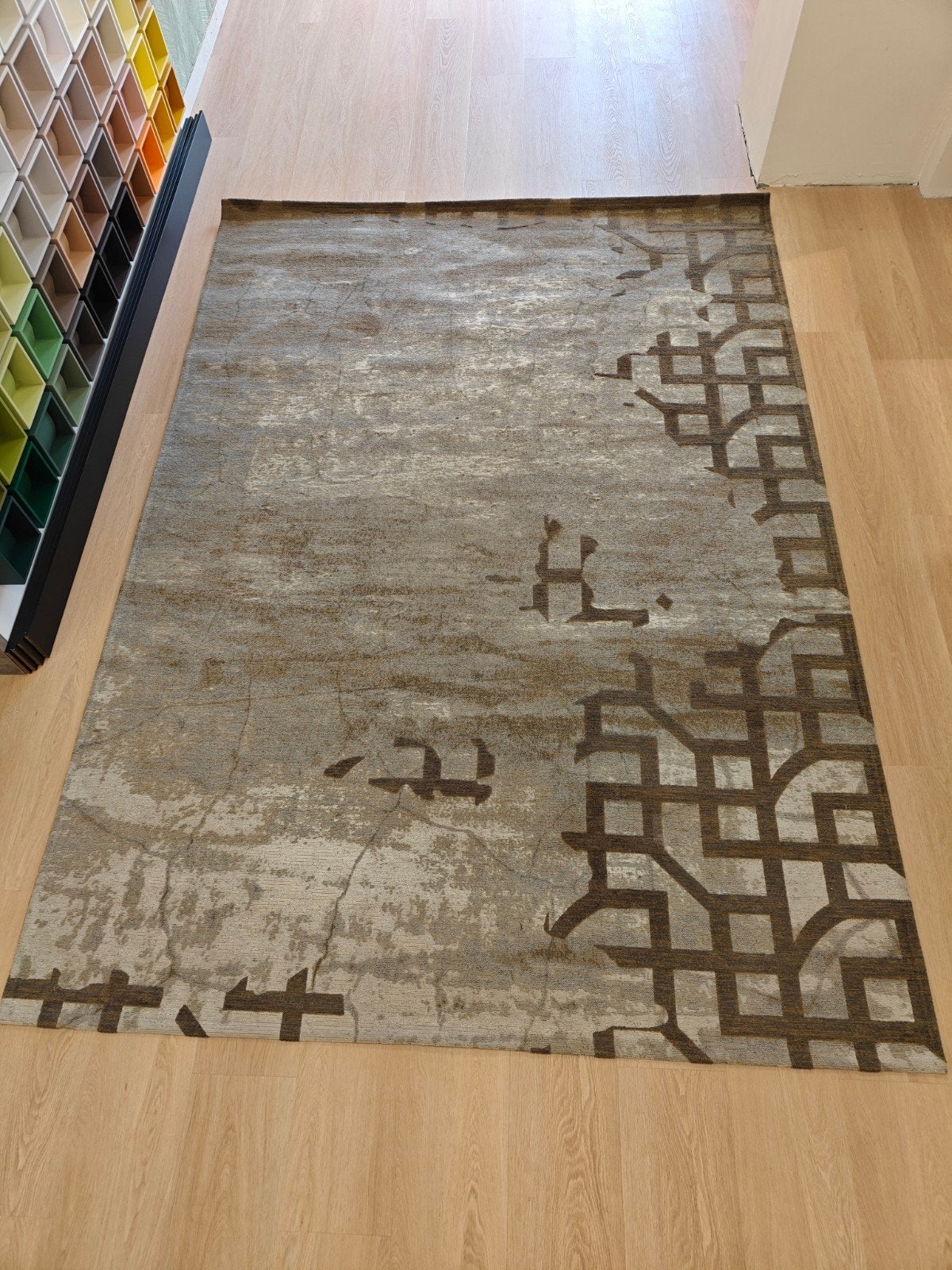 Modern tapijt Beside Rugs Moonstrike Bronze 200x290 cm, Huis en Inrichting, Ophalen, Modern, Industrieel, Bruin, 150 tot 200 cm