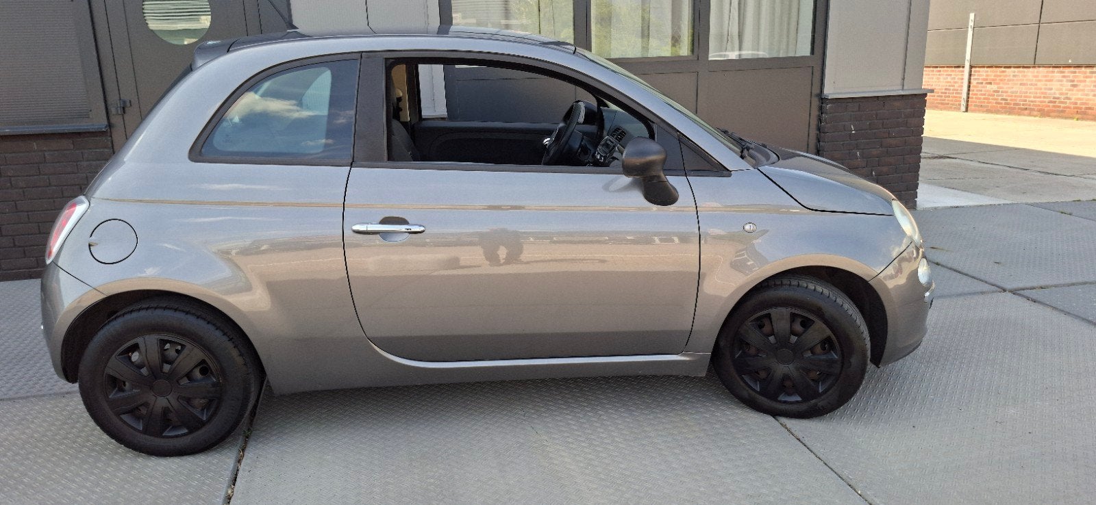 Fiat 500 1.2 C 2009 Grijs apk 2027!!!, Auto's, Fiat, Voorwielaandrijving, 4 cilinders, 840 kg, Leder