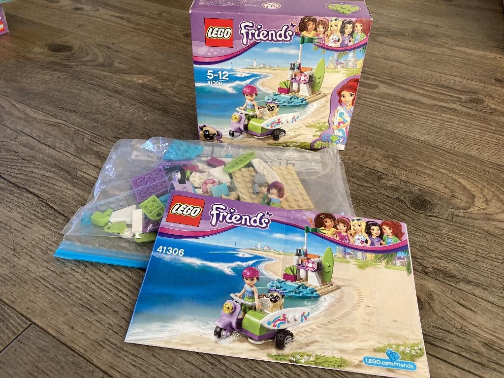 Lego friends 41306 mia's strandscooter, Gebruikt, Lego, Friends, Ophalen of Verzenden