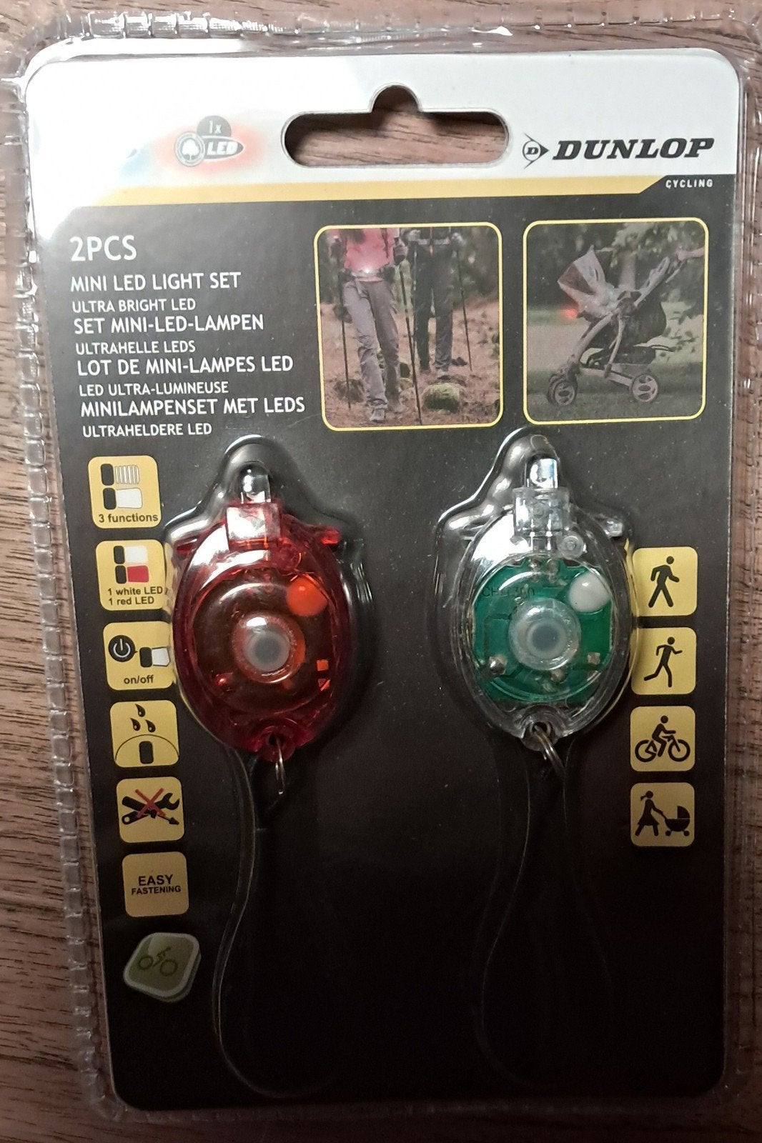 Dunlop Mini LED Verlichtingsset - 2 dozen, Fietsen en Brommers, Fietsaccessoires | Fietsverlichting, Waterbestendig, Nieuw, Ophalen of Verzenden