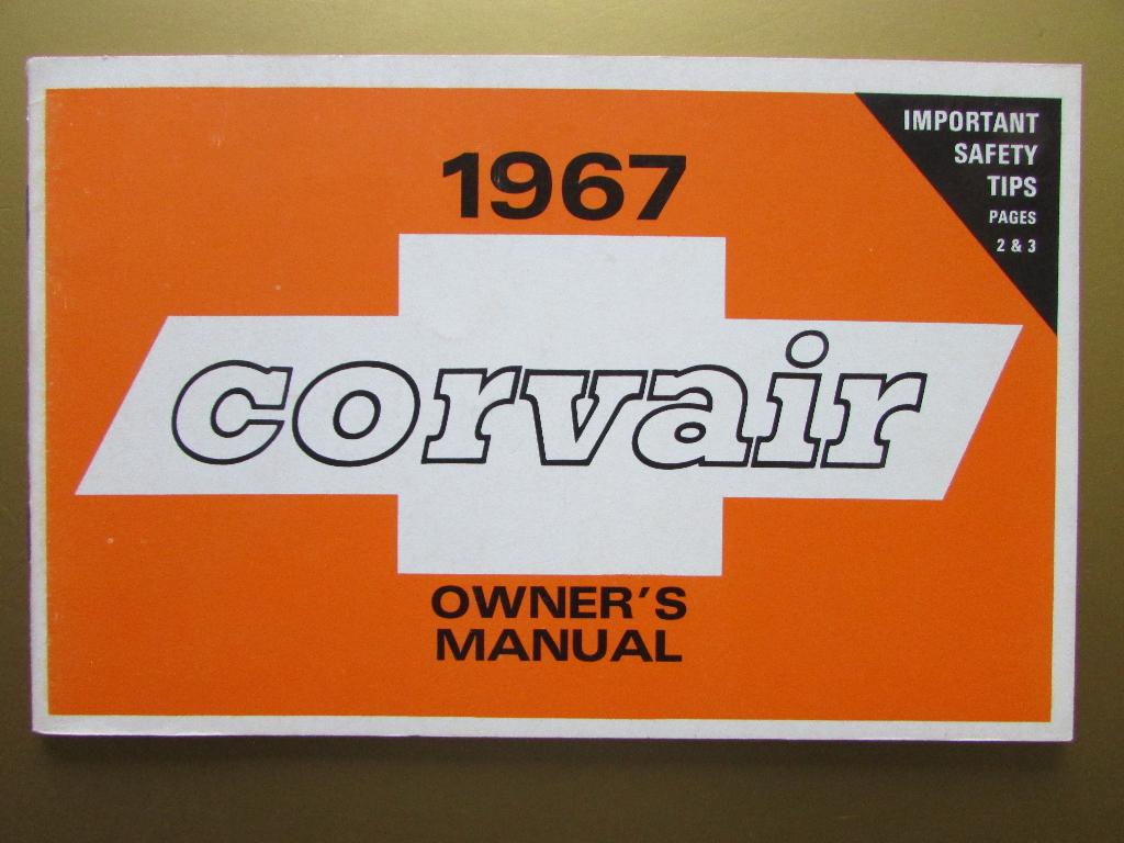 1967 Chevrolet Corvair owner's manual, Engels, Ophalen of Verzenden