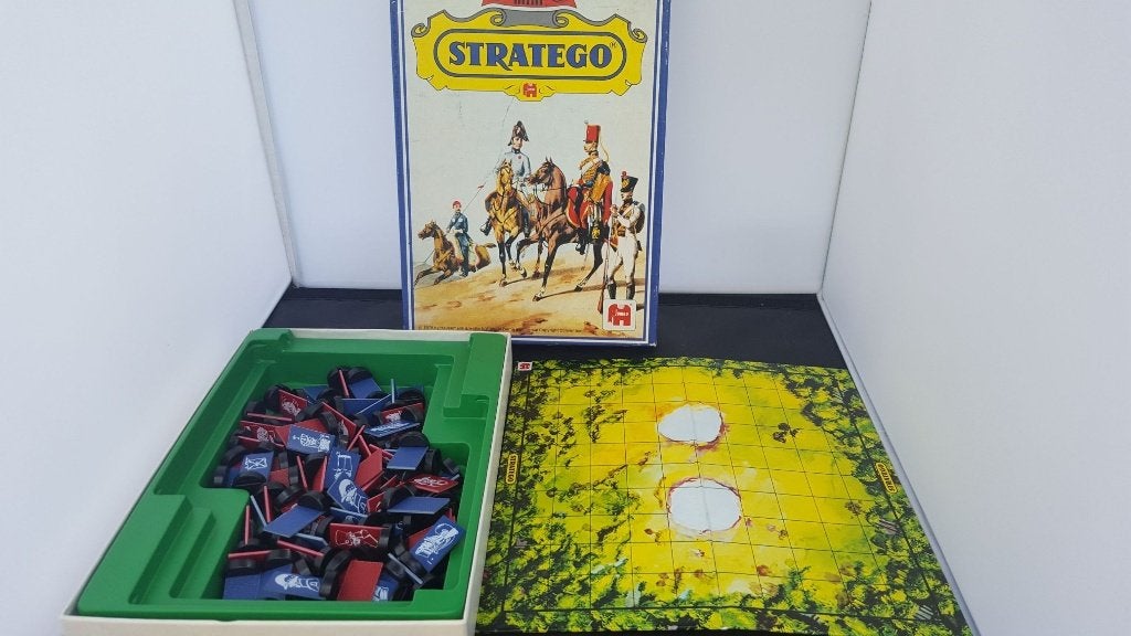 Mini Stratego in blauwe doos, Jumbo 1978, als nieuw. 2A16, Hobby en Vrije tijd, Gezelschapsspellen | Bordspellen, Tweedehands verkoop
