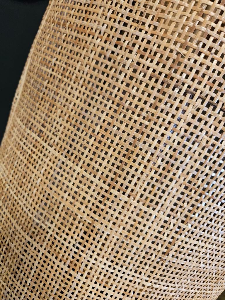 Vloerlamp hout webbing rotan, Ophalen of Verzenden, Hout, Minder dan 50 cm