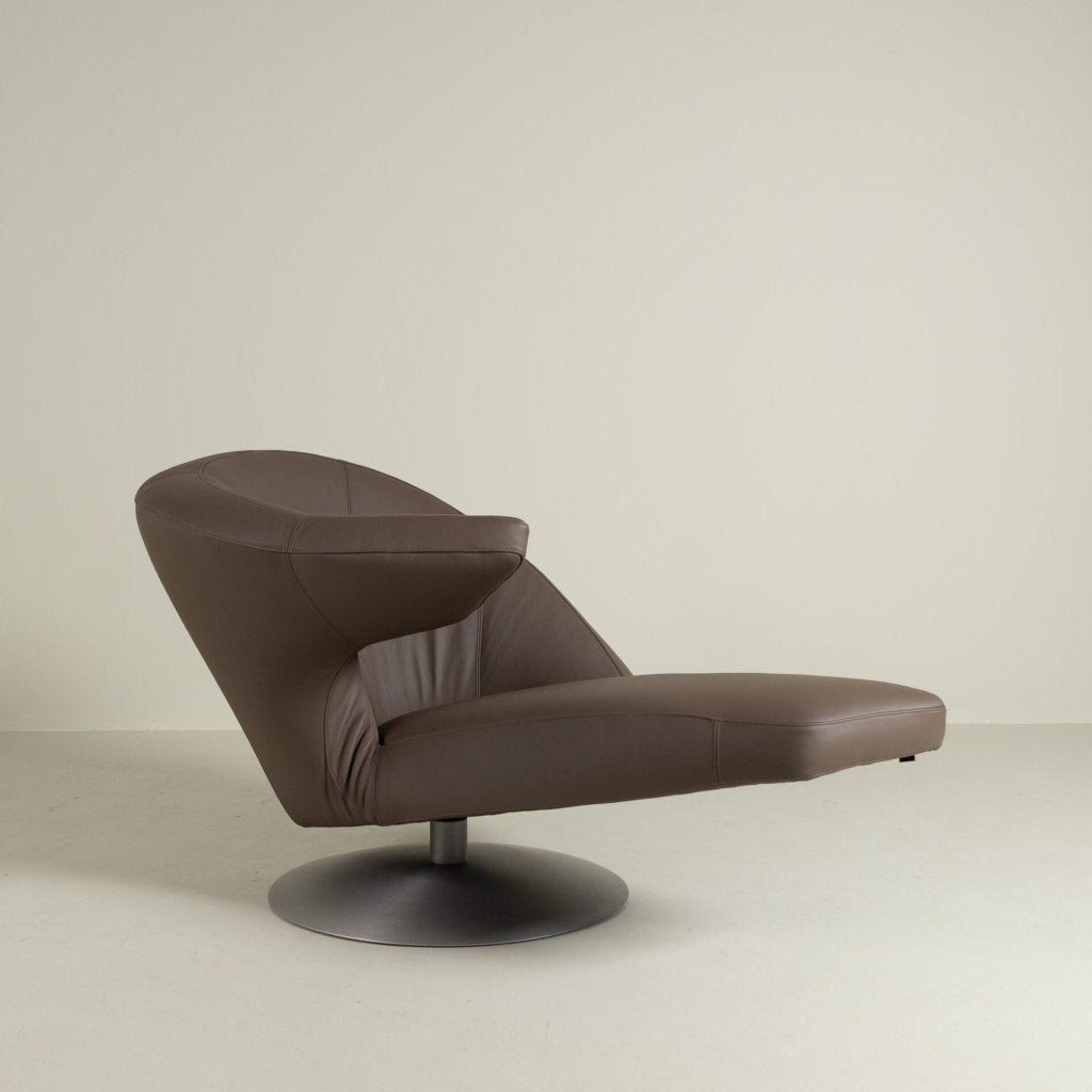 Leolux Parabolica Fauteuil Taupe Leer, Leolux, Nieuw, Niet ingevuld, Niet ingevuld