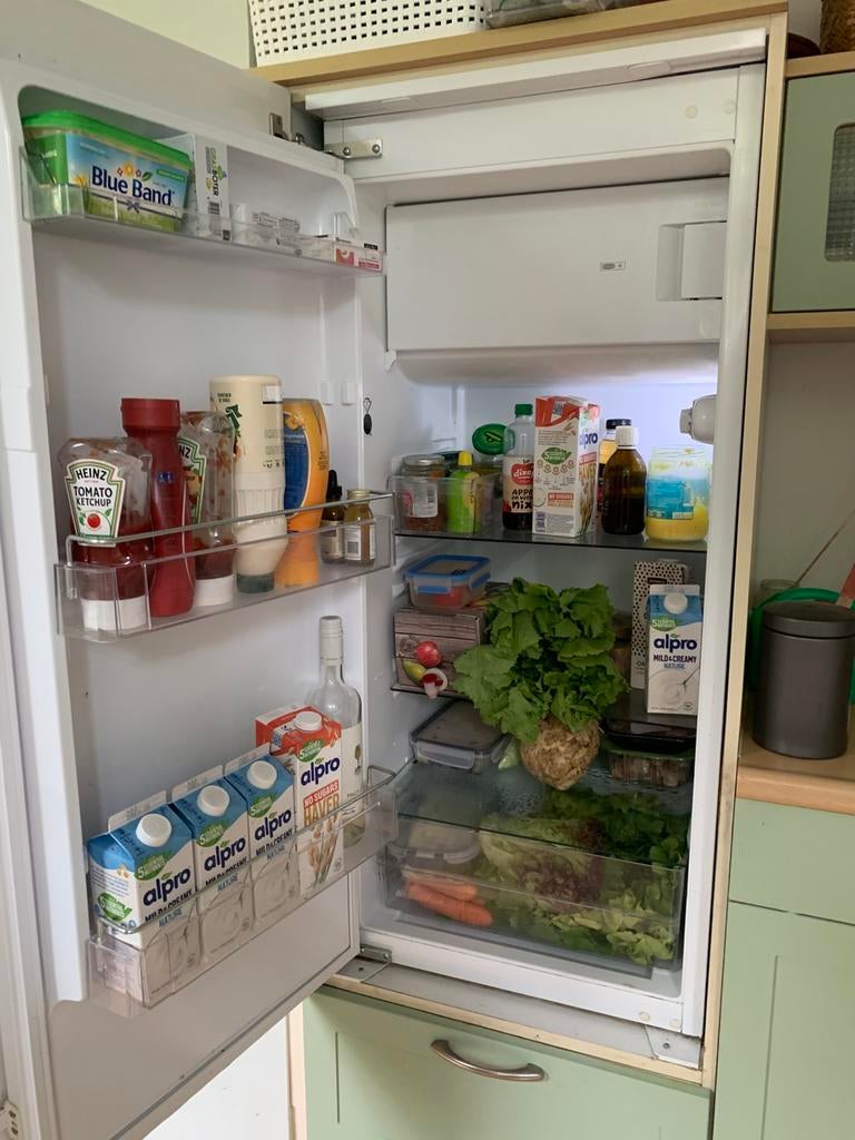 Inbouwkoelkast 125.5 cm hoog, 174 L ikea, Witgoed en Apparatuur, Koelkasten en IJskasten, Ophalen, Gebruikt, 45 tot 60 cm, Met vriesvak