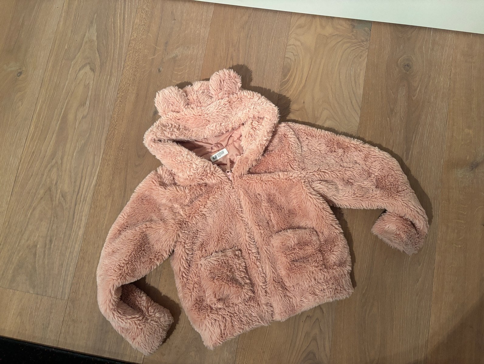 Roze teddy jas maat 134/140, Kinderen en Baby's, Kinderkleding | Maat 134, Ophalen of Verzenden, Gebruikt, Meisje, Jas