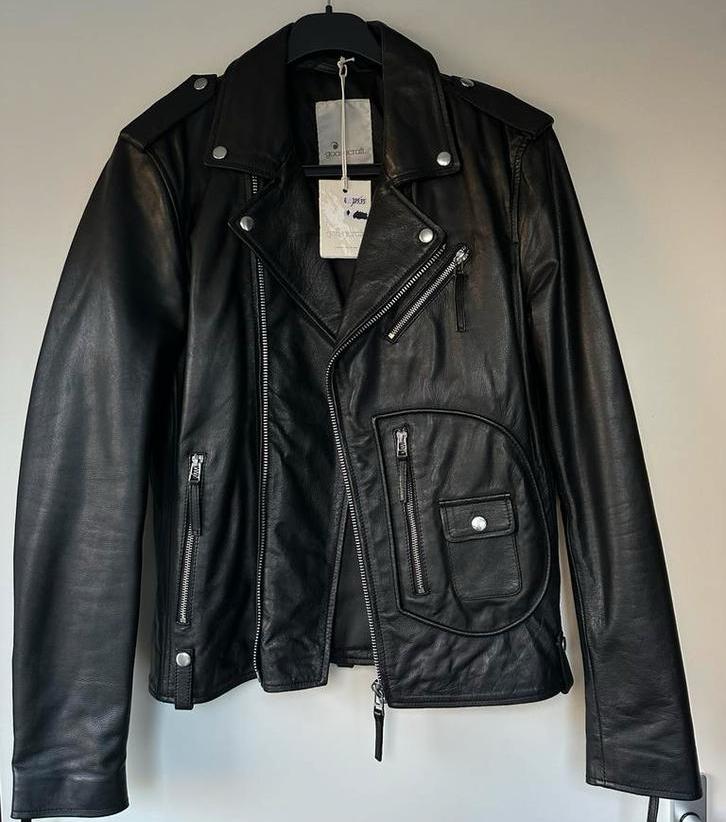 Kalfsleren jack zwart dames maat S nieuw Goosecraft, Ophalen of Verzenden, Nieuw, Maat 36 (S), Zwart