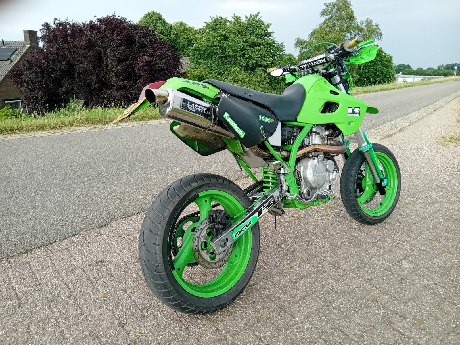 Kawasaki KLX 650 Supermoto - Groene krachtpatser, Motoren, Sportuitlaat, Motorrijbewijs A, Gebruikt, Particulier