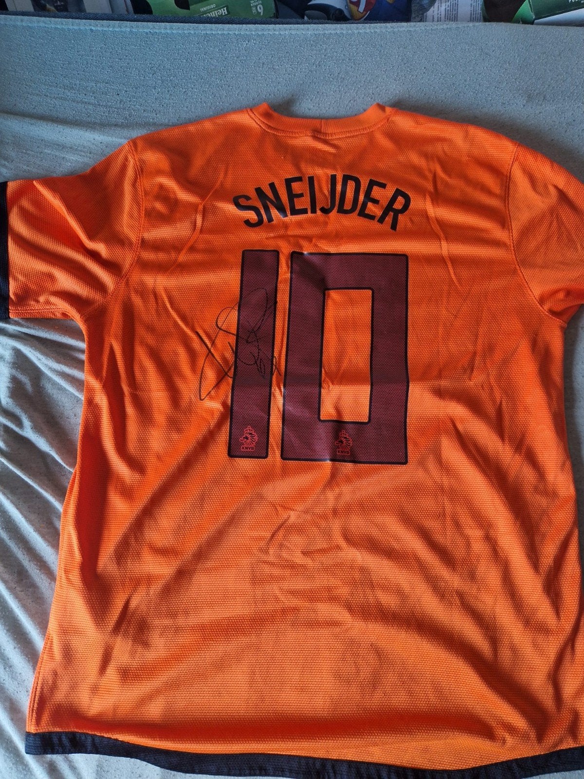 Gesigneerd Nederland voetbalshirt - Sneijder #10, Nike, Oranje, Ophalen of Verzenden, Zo goed als nieuw