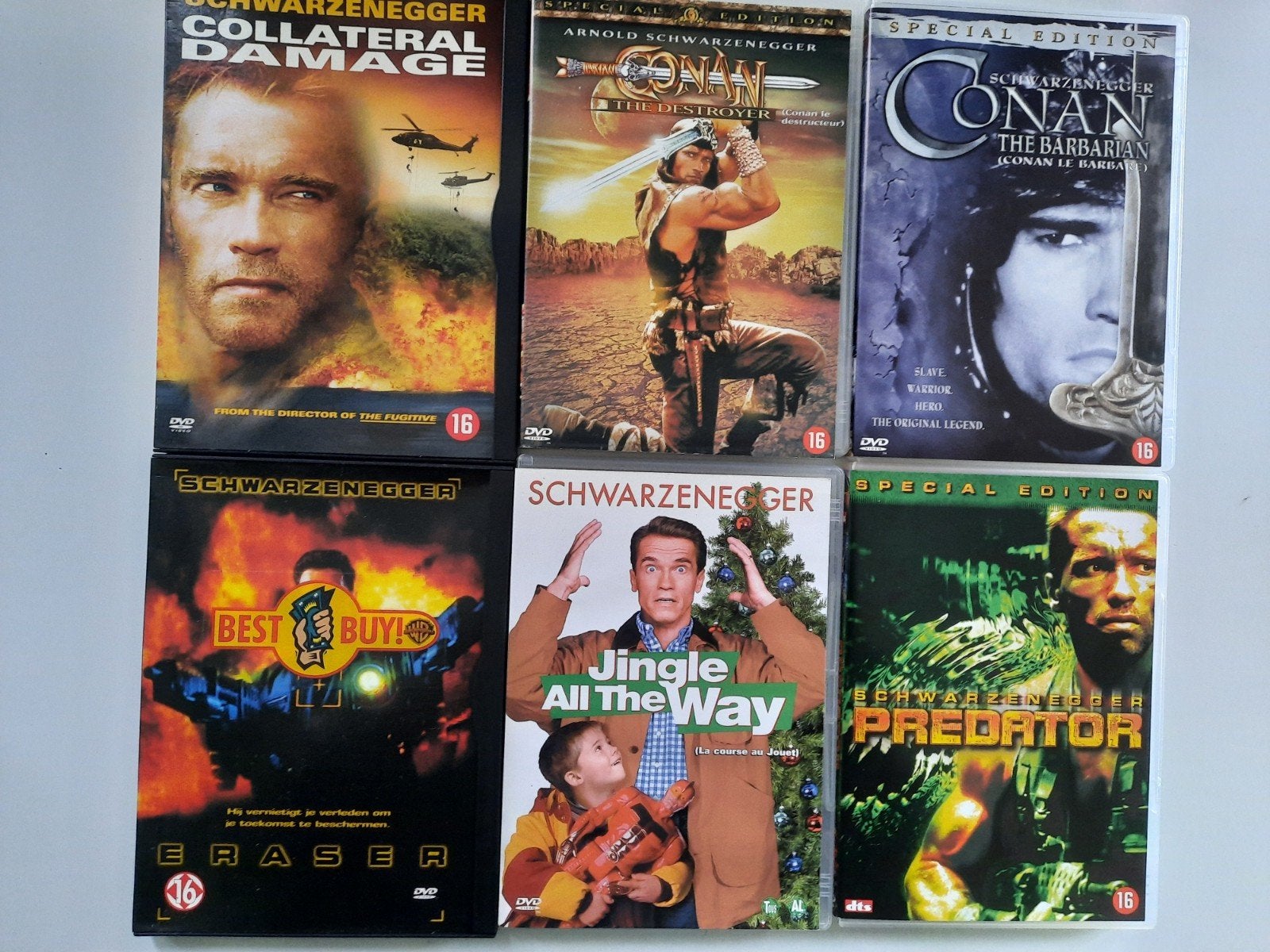 14 x dvd   SCHWARZENEGGER, Engels, Vanaf 16 jaar, Nederlands, Ophalen of Verzenden