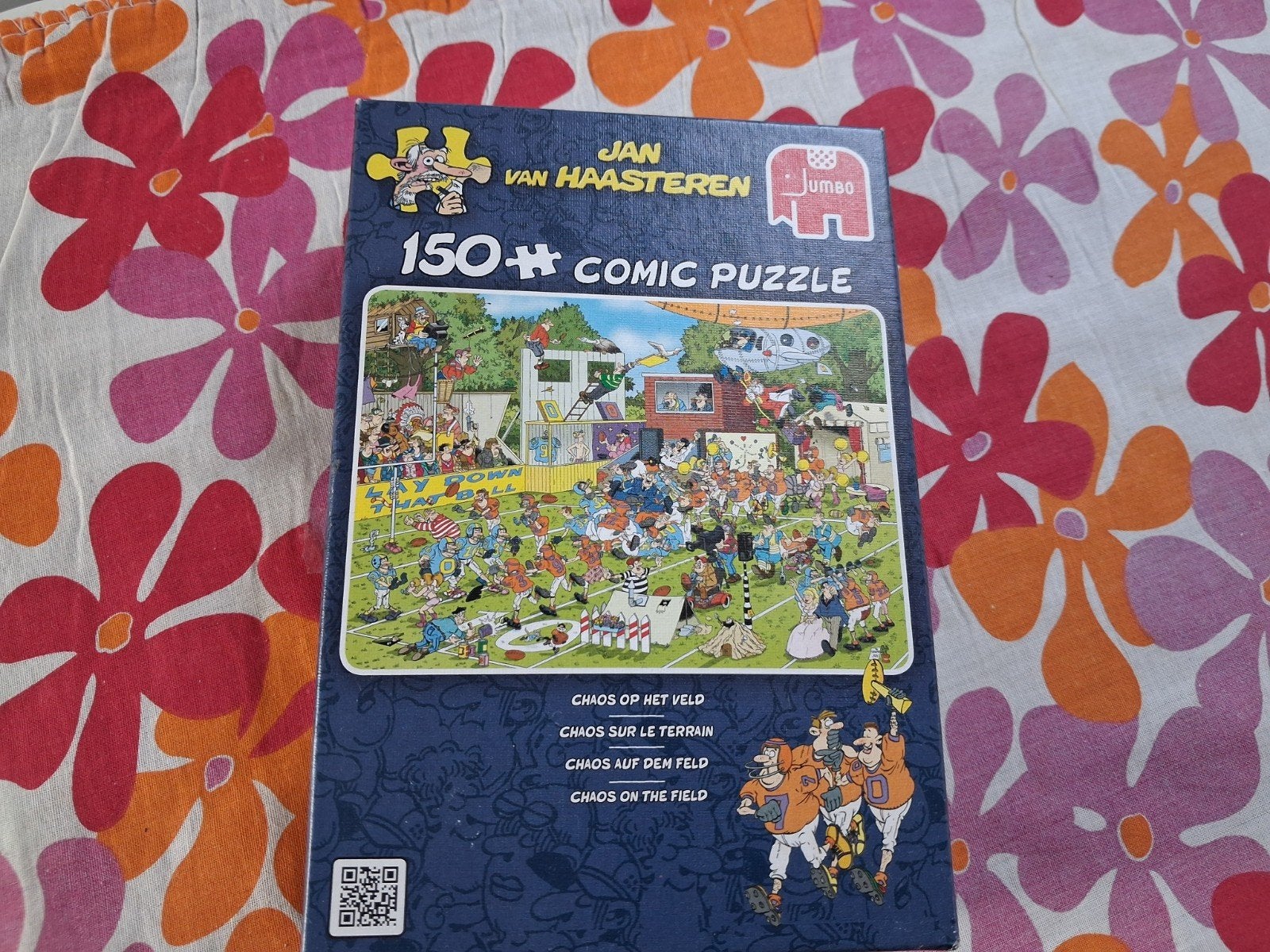 jan van haasteren 150 stukjes chaos op t veld, Ophalen, Minder dan 500 stukjes, Zo goed als nieuw, Legpuzzel