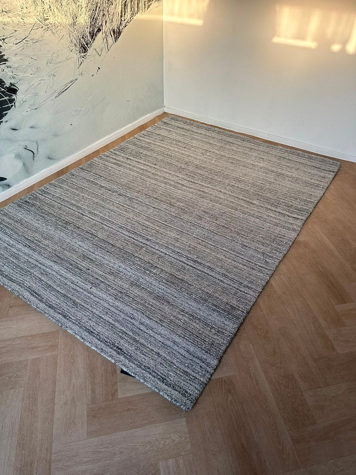 Brinker vloerkleed Aldo grey wol polyester 160x230, Huis en Inrichting, Stoffering | Tapijten en Kleden, 150 tot 200 cm, Ophalen of Verzenden