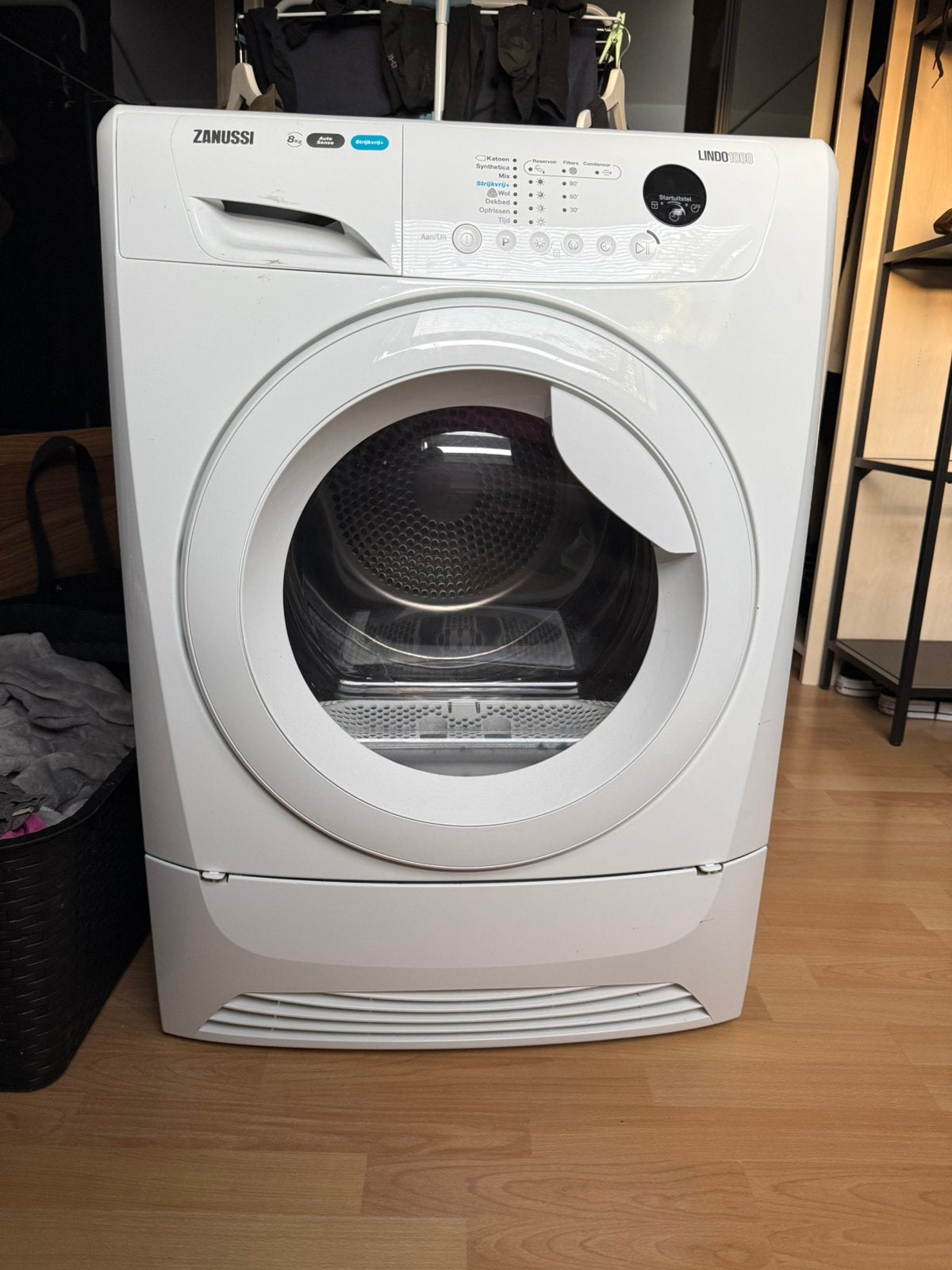 Zanussi Lindo1000 droger, Ophalen, 6 tot 8 kg, Luchtafvoer, Zo goed als nieuw