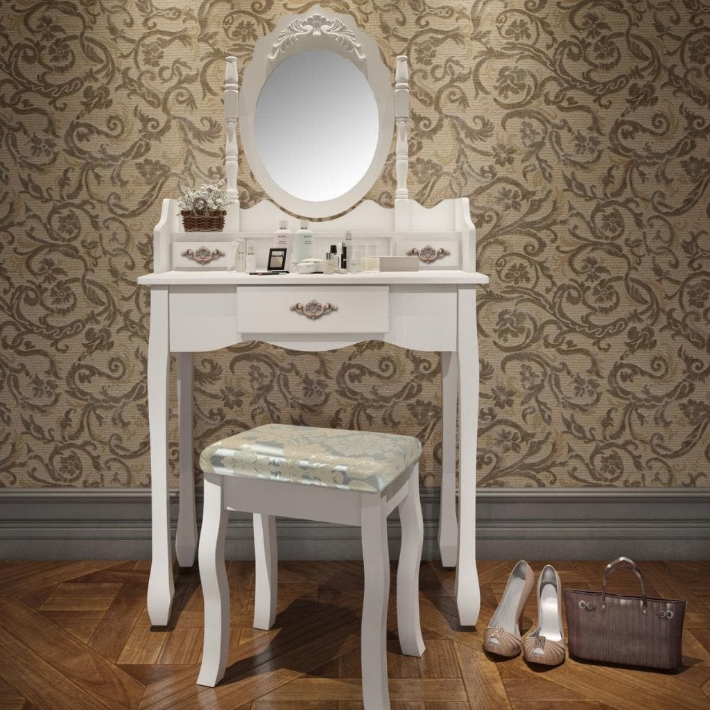 Make-Up-Tafel Spiegeltafel Toilettafel Cosmetica Secretaris, Ophalen of Verzenden, Nieuw, Wit, Gehele gezicht