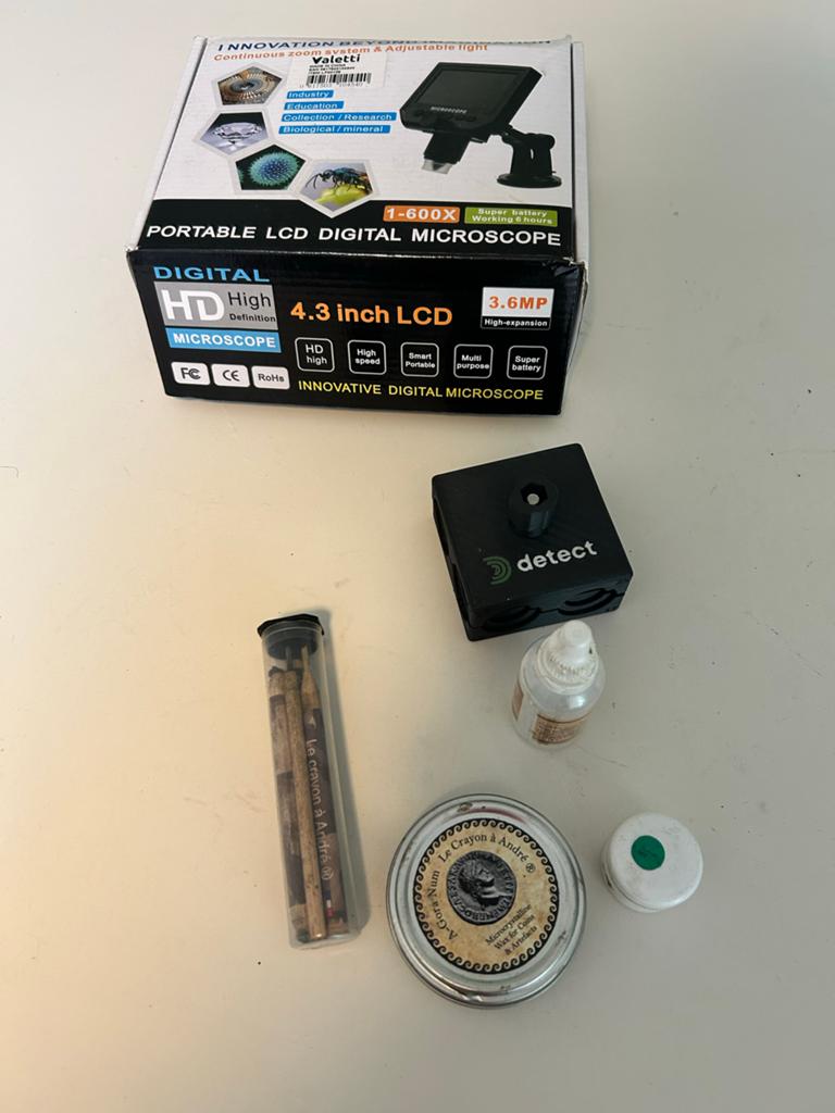 Metaaldetectie Schoonmaakset: Microscoop, Potloden, Vloeisto, Ophalen of Verzenden, Gebruikt