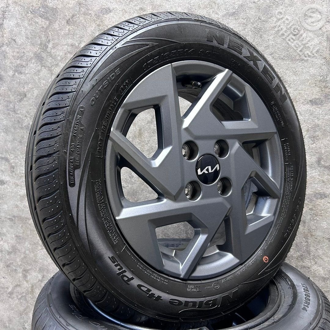 NIEUWE 14 inch originele velgen + zomerbanden Kia Picanto, 14 inch, Gebruikt, -, 175 mm