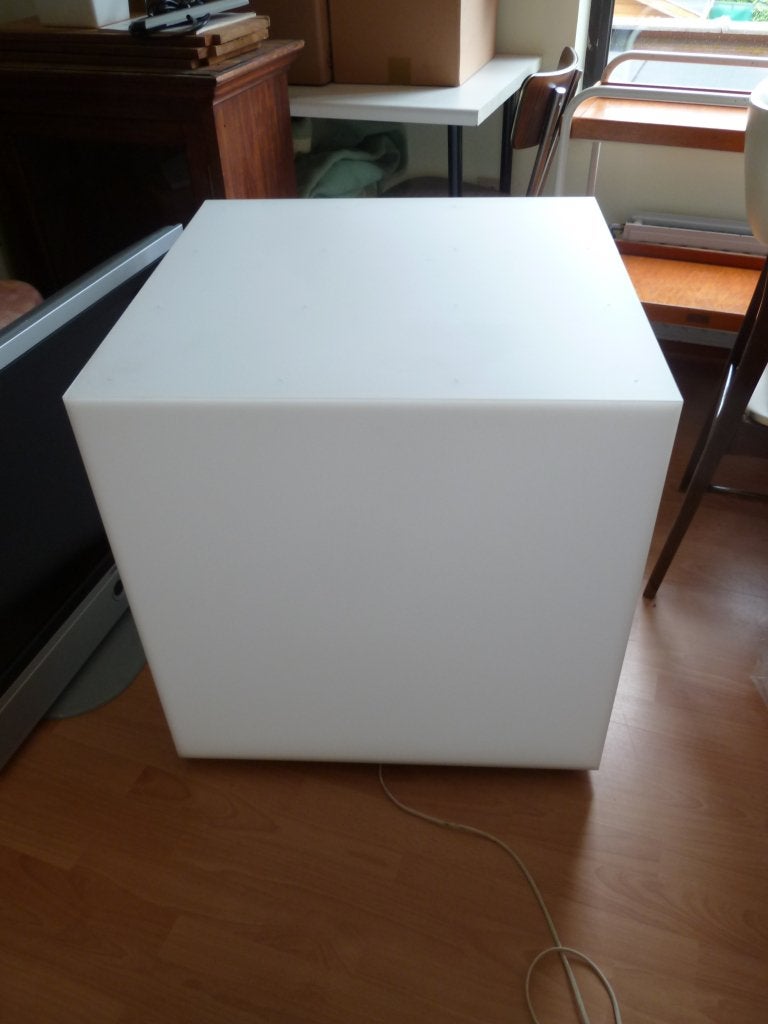 design lamp mancave lichtbak winkel podium sokkel, Ophalen, Gebruikt, Kunststof, Minder dan 100 cm