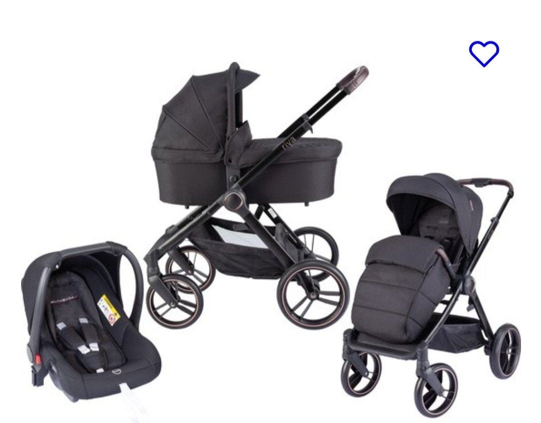 3 in 1 kinderwagen Riva Rose, Zo goed als nieuw, Combiwagen, Verstelbare duwstang, Ophalen