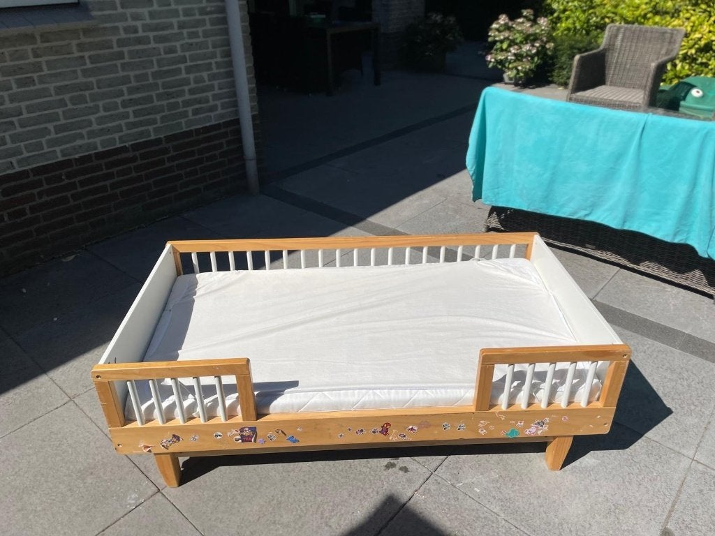 Peuterbedje, Gebruikt, 70 tot 85 cm, 180 cm of meer, Ophalen