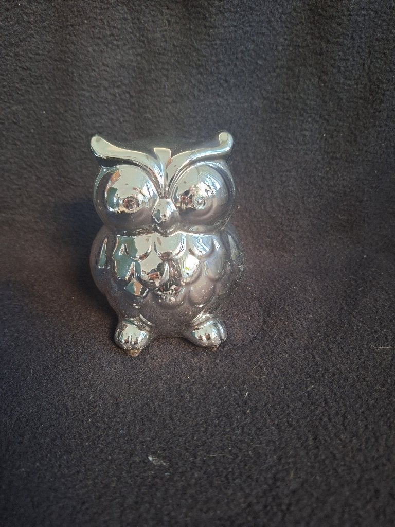 Spaarpot Uil 10 cm, Verzamelen, Spaarpotten, Ophalen, Zo goed als nieuw, Steen, Aardewerk of Keramiek, Dier