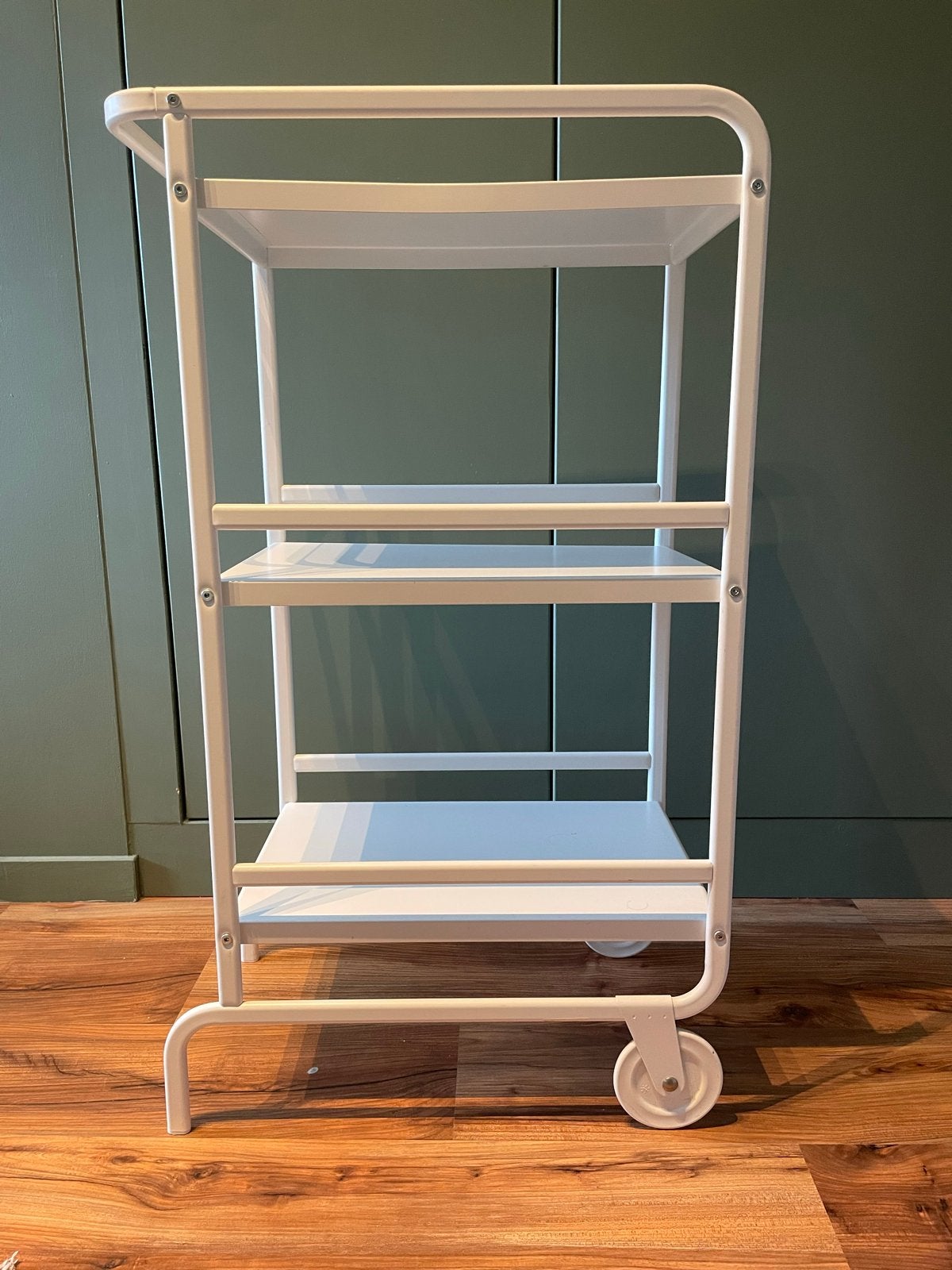Witte Roltafel met 3 Planken - Multifunctioneel, Ophalen, Gebruikt