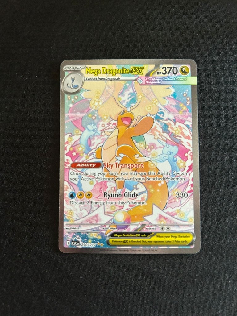 Ascended Heroes Mega Dragonite EX (ASC 290), Ophalen, Nieuw, Losse kaart, Foil