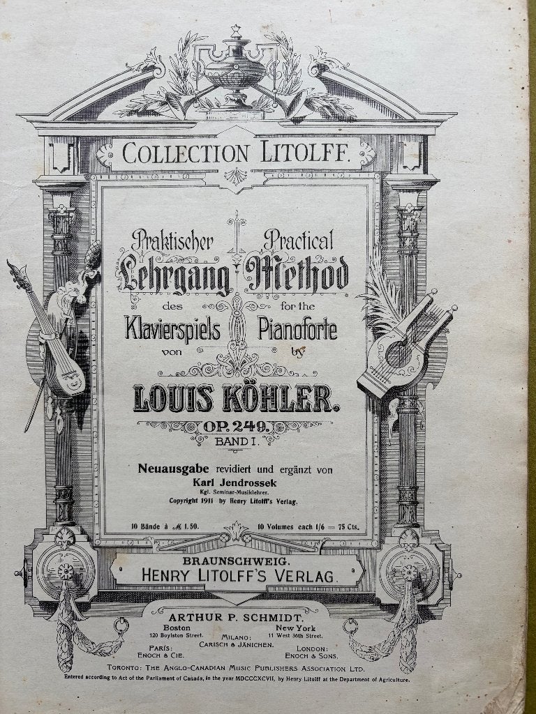 Louis Köhler - Praktischer Lehrgang des Klavierspiels, Muziek en Instrumenten, Gebruikt, Orgel, Klassiek, Les of Cursus