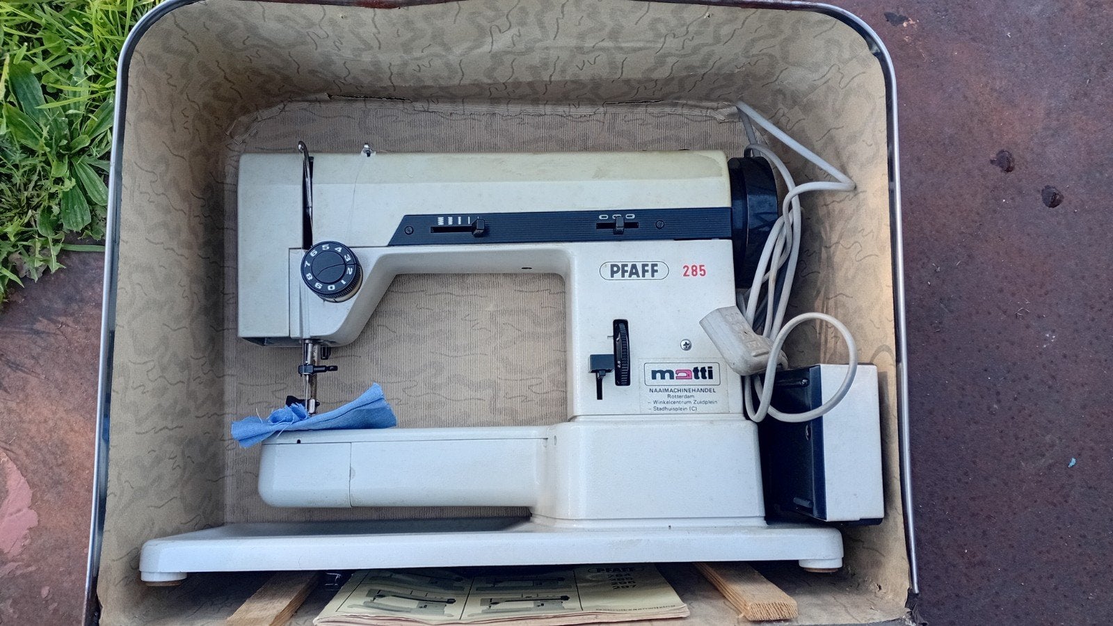 Pfaff 285 elektrische naaimachine met diverse onderdelen, Hobby en Vrije tijd, Ophalen of Verzenden, Gebruikt, Naaimachine, Pfaff