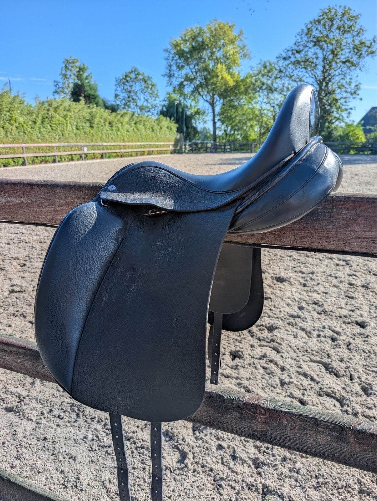 Prachtig ZGAN Schutte Legend Dressuurzadel 17,5 inch MW boom, Ophalen, L (17.5 inch), Zachte zit, Dressuur