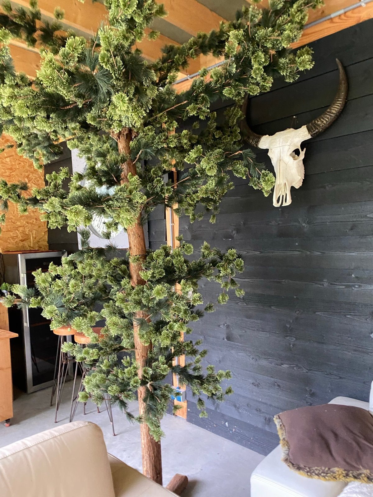Grote kunstboom, dennenboom, 2.80m hoog, Ophalen, Binnen, Groen, Kunstplant