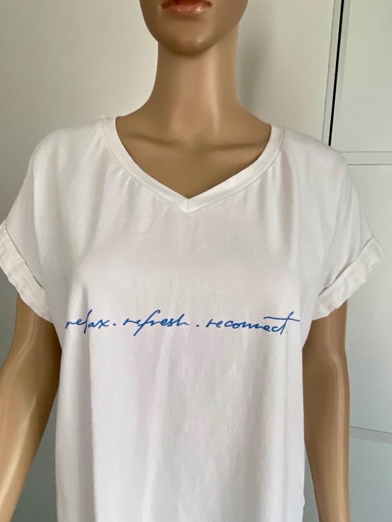 i379 Maicazz maat L=42 T-shirt top gebroken-wit, Wit, Maat 42/44 (L), Ophalen of Verzenden, Korte mouw