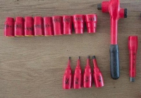 Knipex VDE Ratelset 1000V - Geïsoleerd Gereedschap, Verzenden, Gebruikt