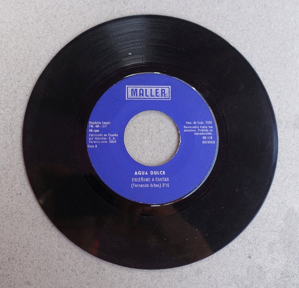 Agua Dulce - Ensame a Cantar (7'' vinyl single ), Gebruikt, Wereldmuziek, 7 inch, Ophalen of Verzenden