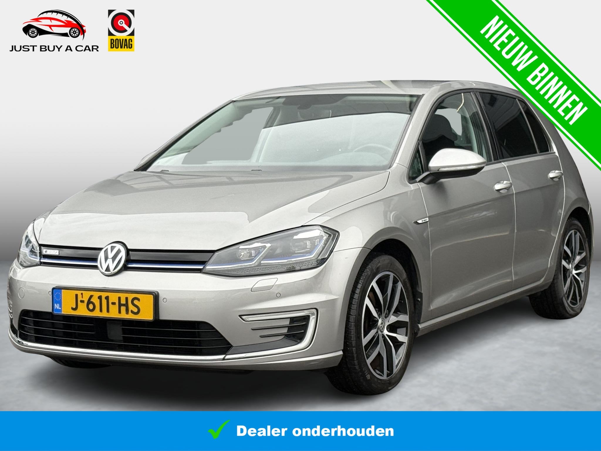 Volkswagen e-Golf E-DITION 90,2% | Adaptive Cruise | Virtual, Dealer onderhouden, Gebruikt, Zwart, Met garantie (alle)