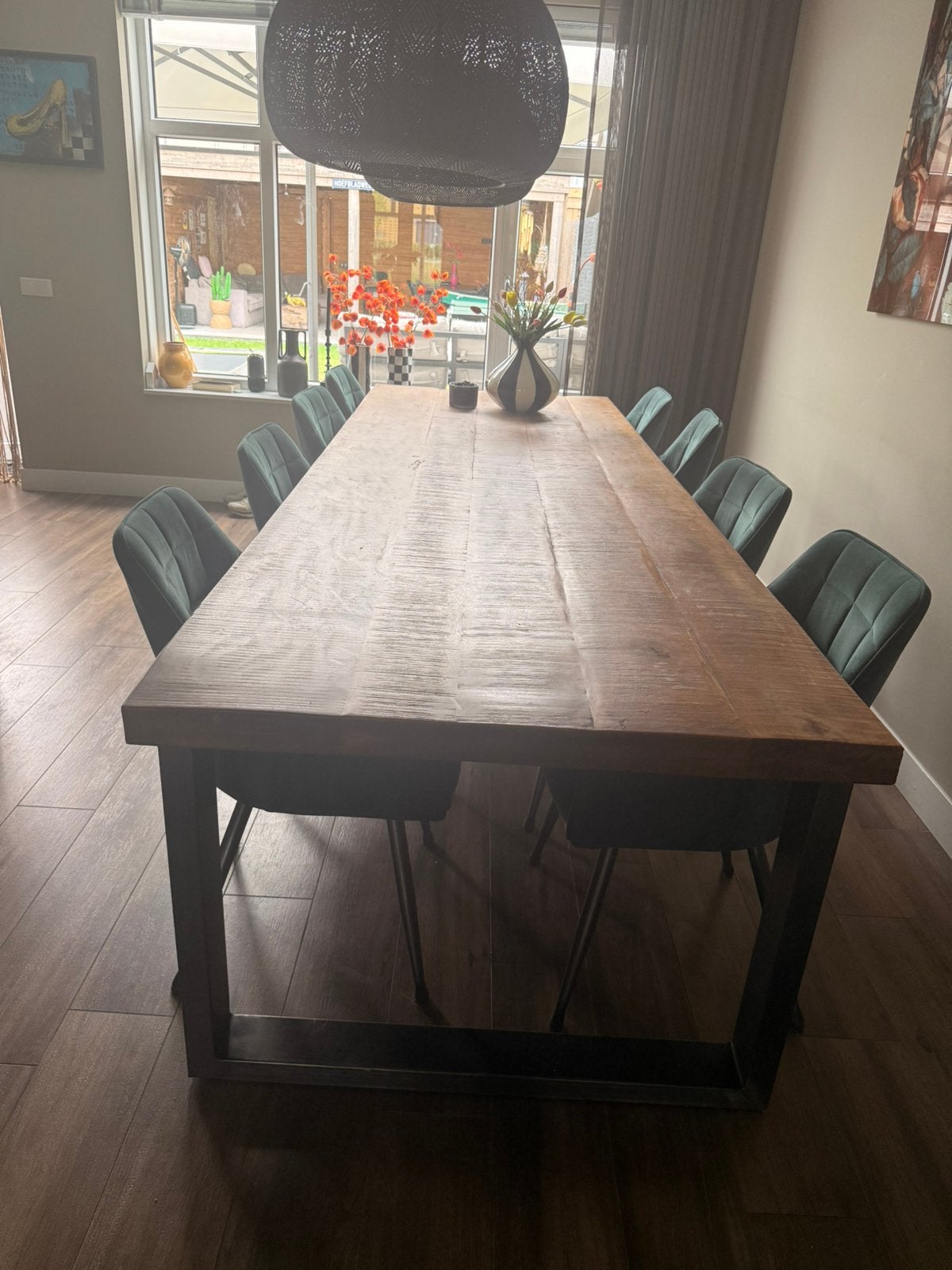 Eettafel, Huis en Inrichting, Ophalen, Stoer, 100 tot 150 cm, 200 cm of meer