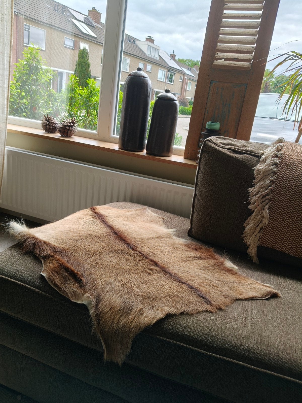 Geitenvel heel mooi! 80x70 cm, Ophalen of Verzenden, Zo goed als nieuw, Rechthoekig, 50 tot 75 cm