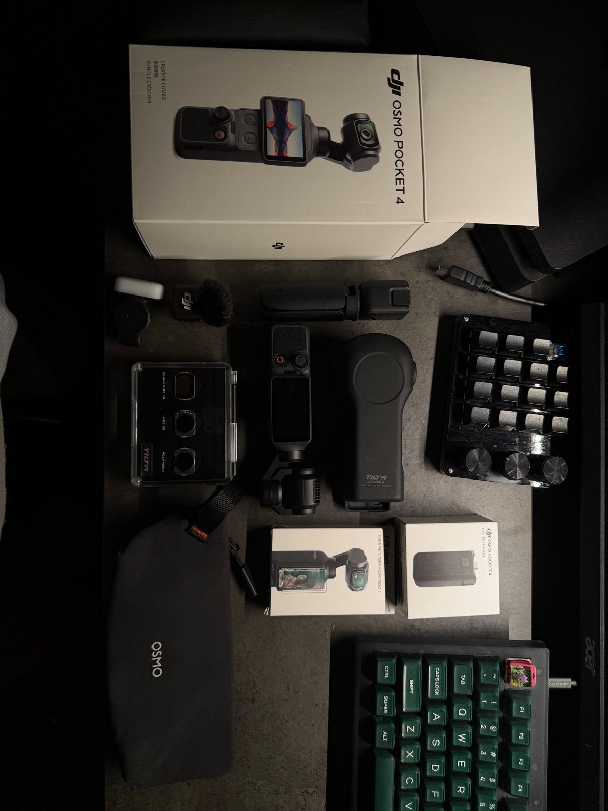 Dji Osmo Pocket 4 Creator Combo + ND filters + powerbank, Overige merken, Ophalen of Verzenden, Zo goed als nieuw, Externe microfoon