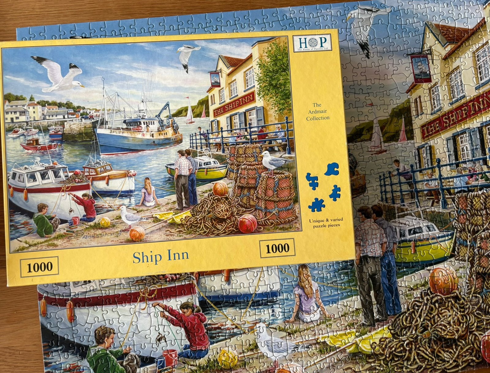 Hop puzzel ship inn, 1000 stukjes, Hobby en Vrije tijd, Denksport en Puzzels, Ophalen of Verzenden, 500 t/m 1500 stukjes, Zo goed als nieuw