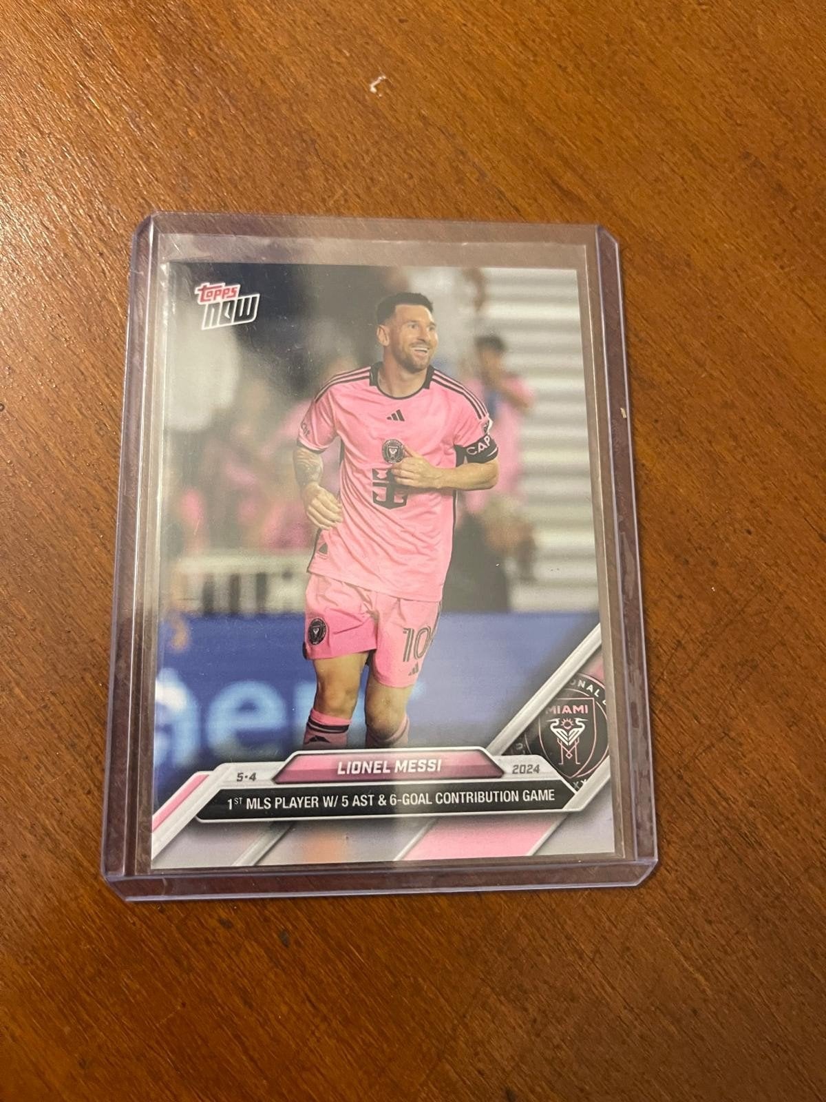 Lionel Messi Topps Now Spelerskaart Inter Miami CF 2024, Ophalen of Verzenden, Zo goed als nieuw, Buitenlandse clubs, Spelerskaart
