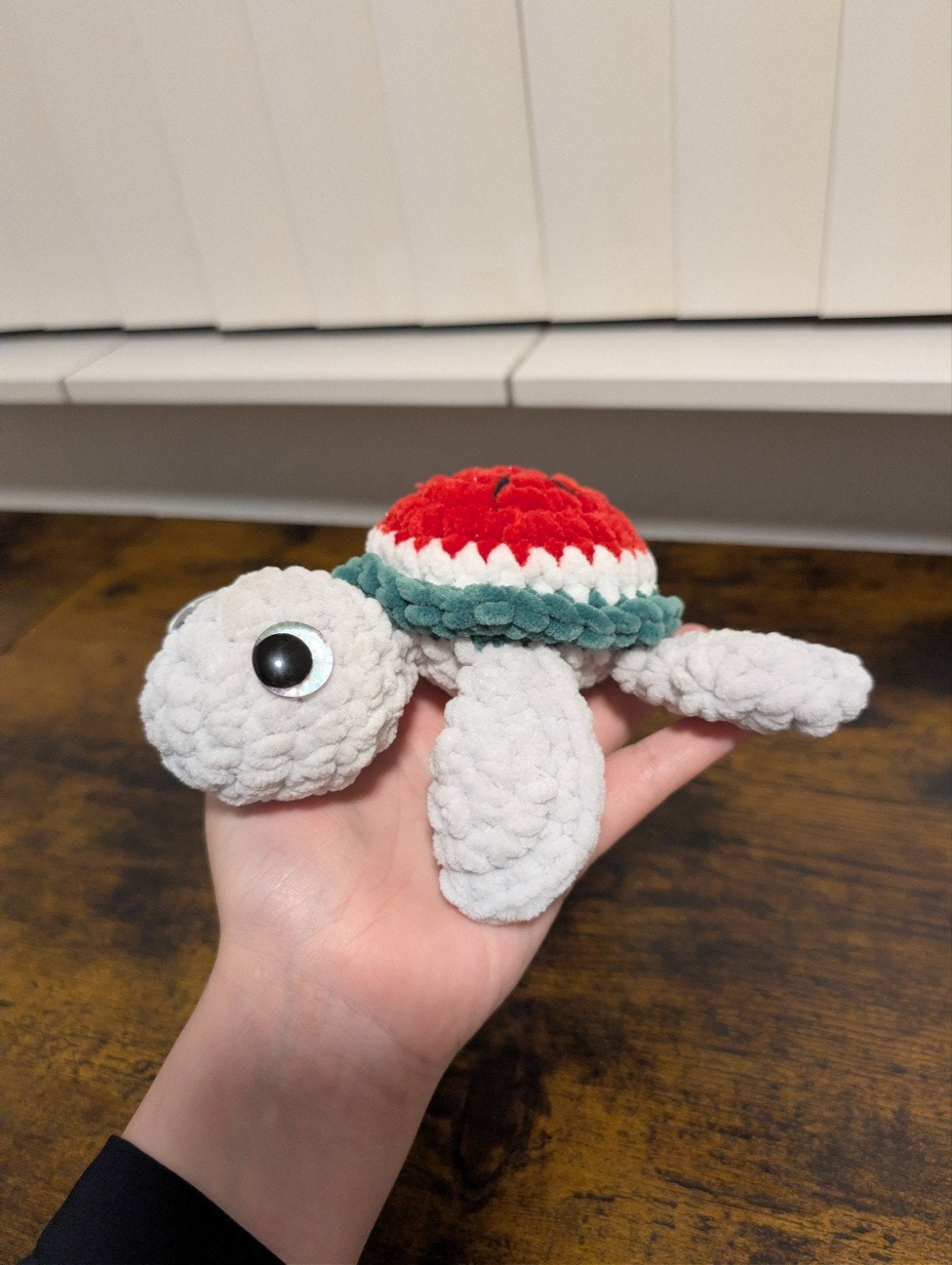 Handgemaakte Schildpad Knuffel - Watermeloen Design, Ophalen of Verzenden