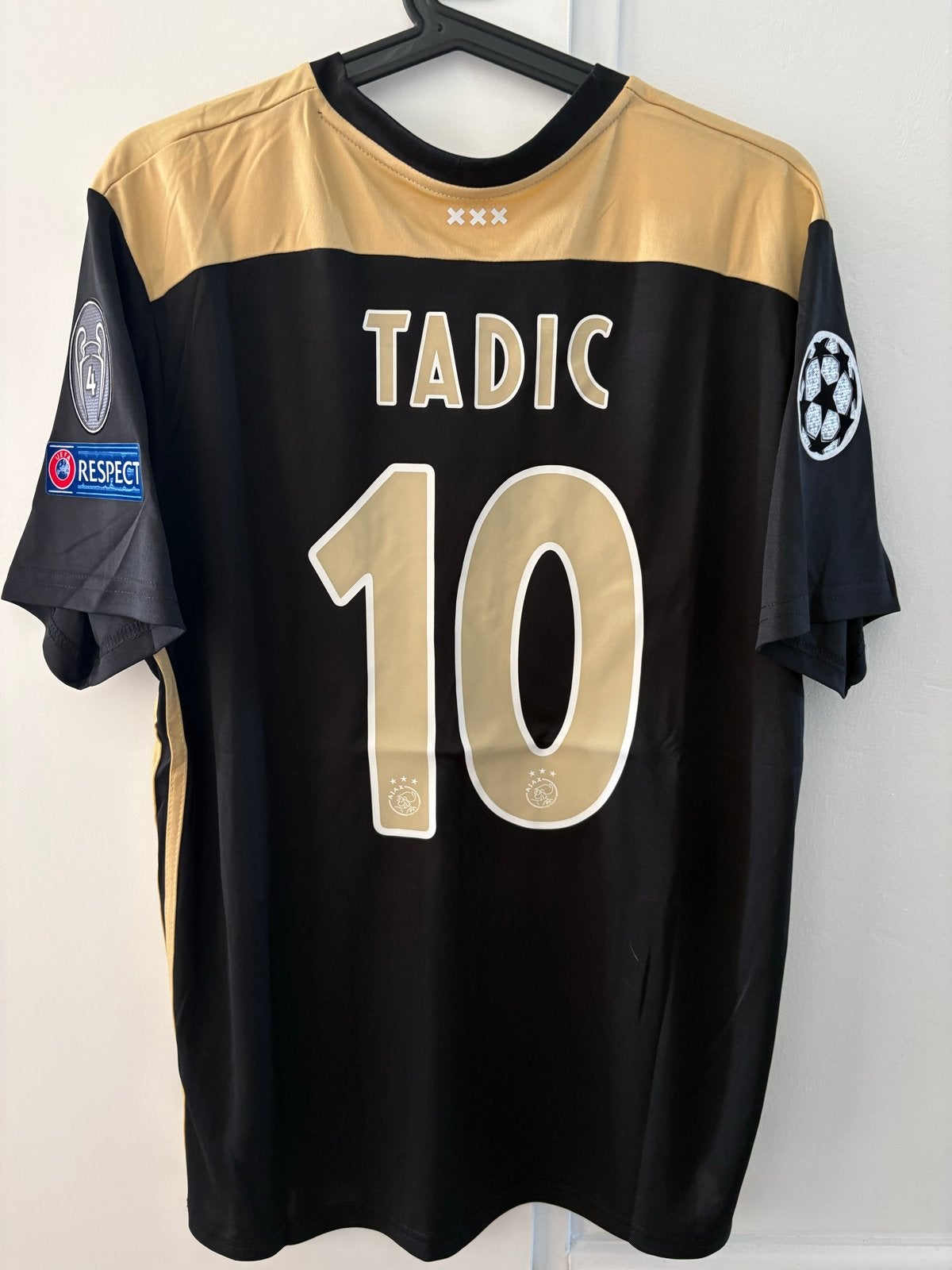 Retro Ajax Tadic 10 uitshirt vintage Maat Large Adidas 18/19, Maat 52/54 (L), Zwart, Nieuw, Ophalen of Verzenden
