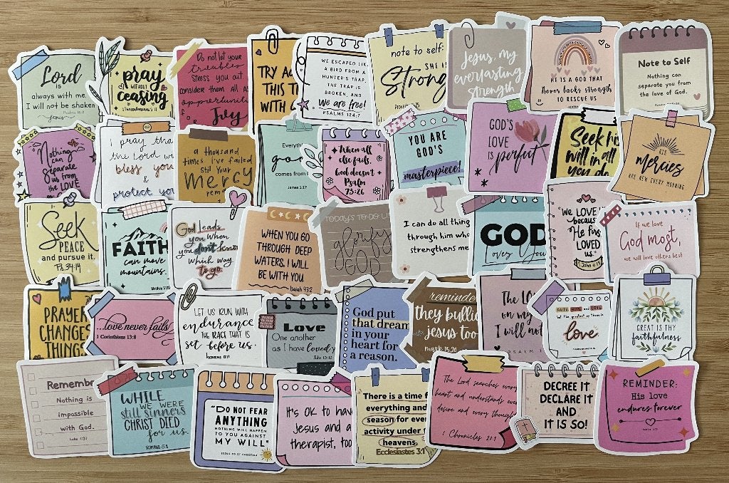 Christelijke bijbel teksten stickers, Verzenden, Nieuw