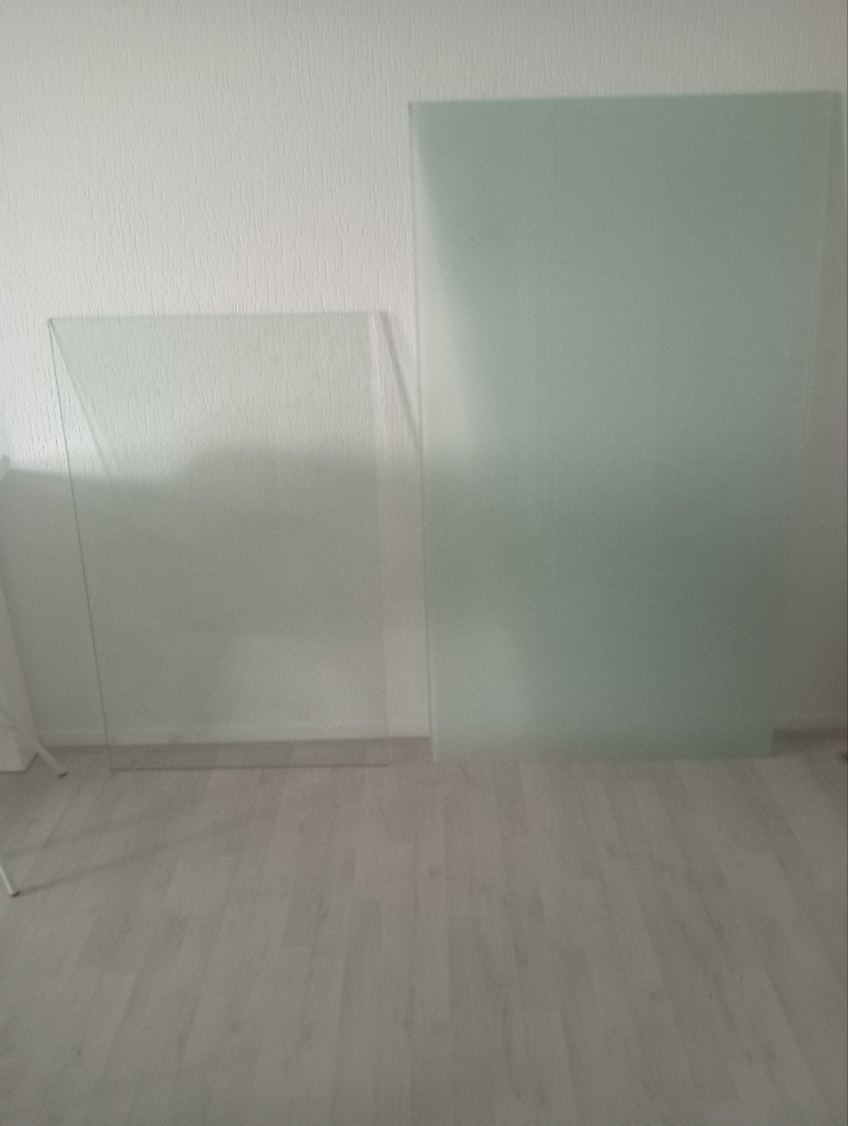 Grote glazen plaat, mat en transparant, Gebruikt, 80 tot 120 cm, Glasplaat, 160 cm of meer
