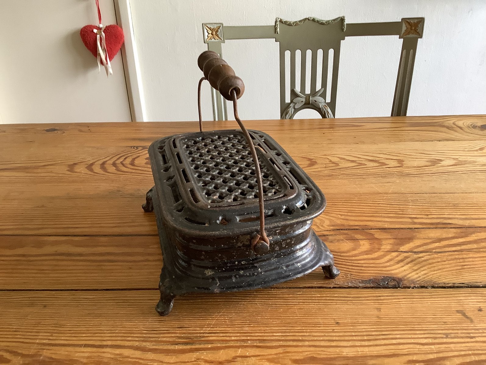 Brocante stoof van gietijzer, Antiek en Kunst, Ophalen of Verzenden