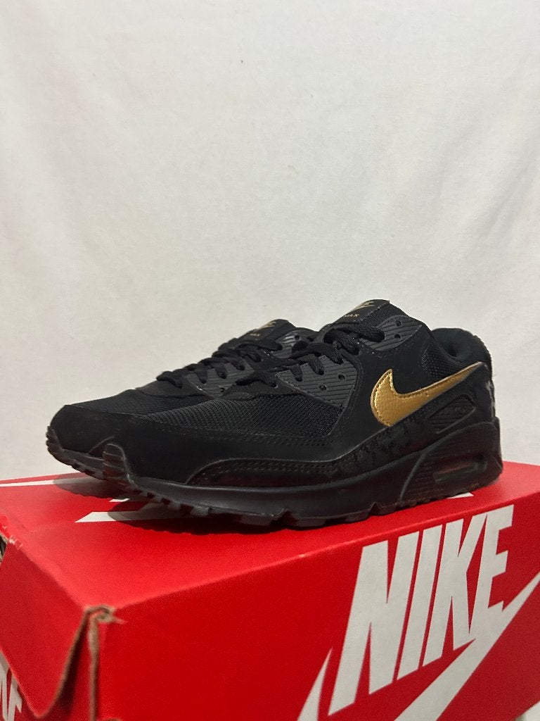ALS NIEUW! Maat 43 - Nike Air Max 90 Black Gold Pattern, Verzenden, Zwart, Nike, Nike