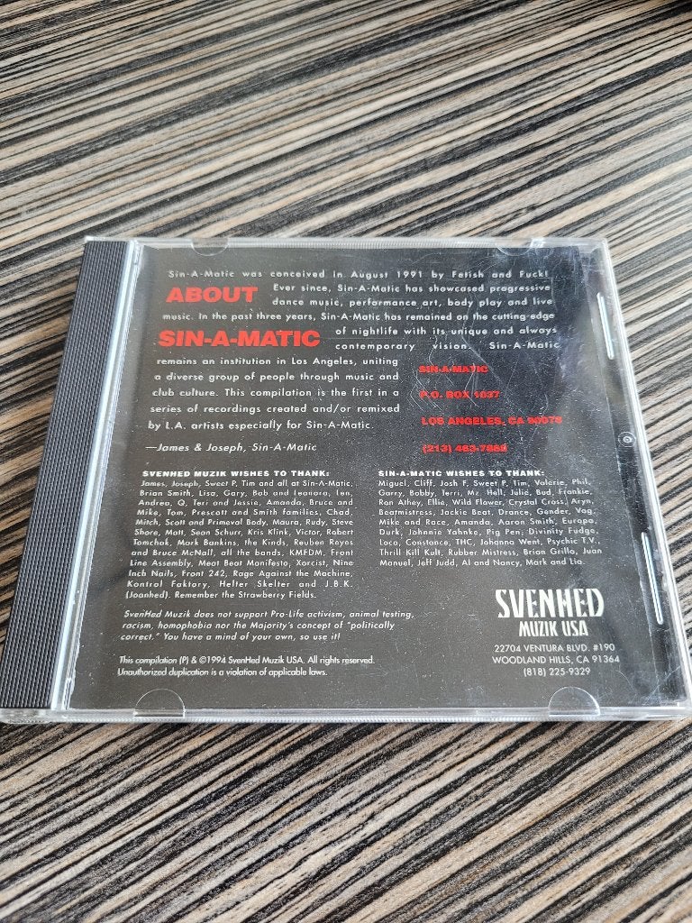Sin-A-Matic (Volume One) - Techno - Hardcore - Gabber, Ophalen of Verzenden, Gebruikt, Techno of Trance