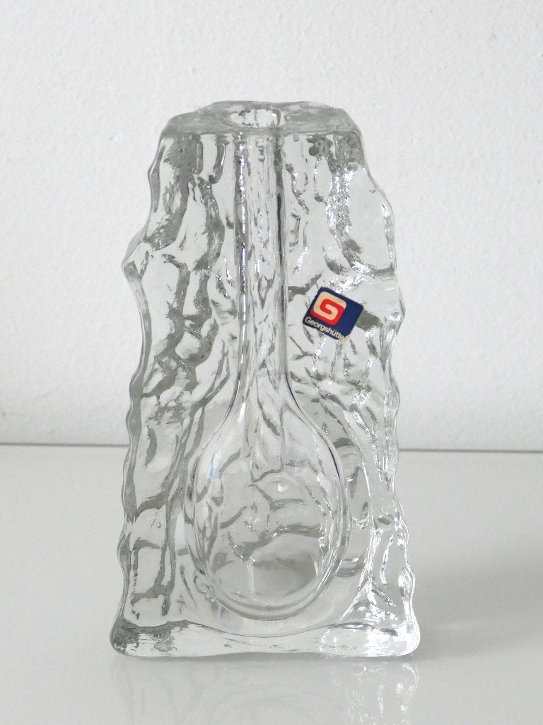 Solifleur /vaas Georgshutte 60/70's, Ophalen of Verzenden, Zo goed als nieuw, Overige kleuren, Glas