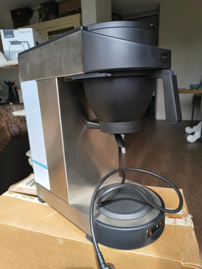 Animo M-line M100 koffiezetapparaat zwart - z.g.a.n., Verzenden, 10 kopjes of meer, Koffiemachine, Gemalen koffie