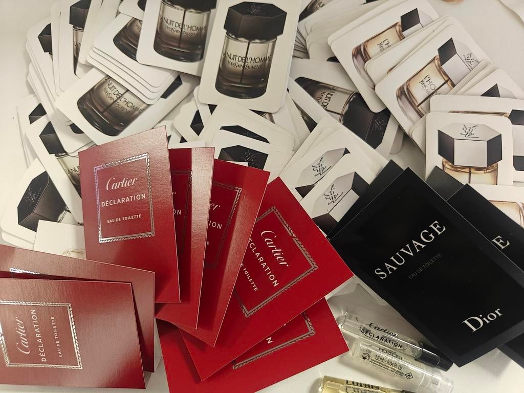 Partij parfum proefjes: YSL, Cartier, Mugler, Bulgari, Dior, Verzenden, Nieuw