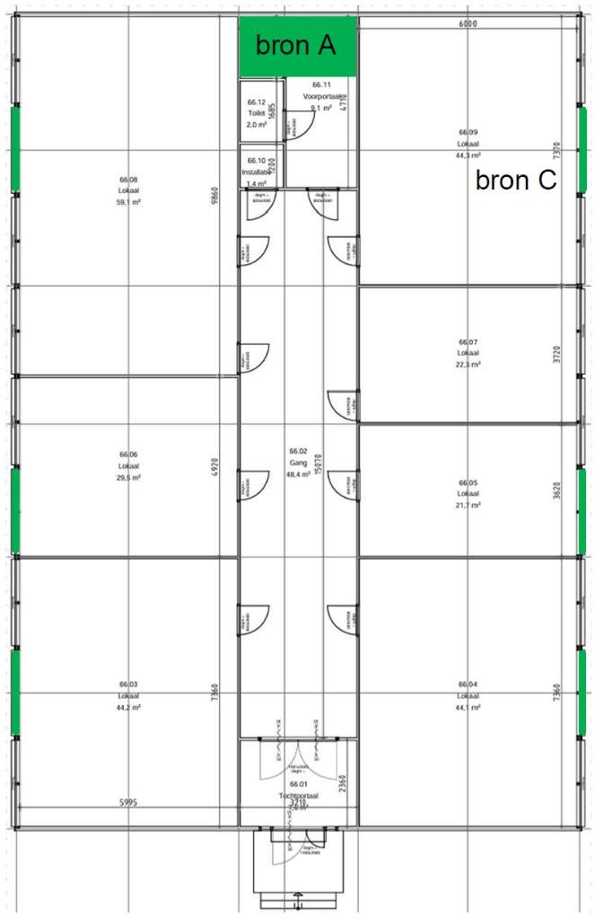 Gebruikte units afm. ongeveer lxbxh = 6,15mx2,53mx3,26m., Ophalen